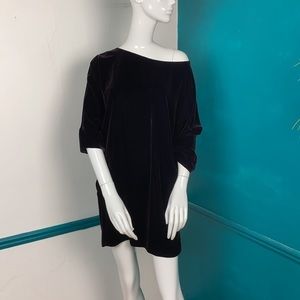 Vince dark chocolate velvet dolman sleeve dress